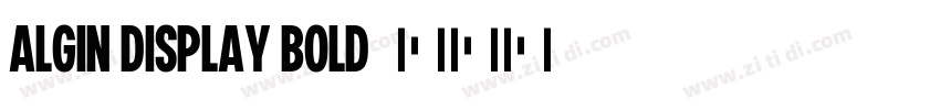 algin Display Bold字体转换